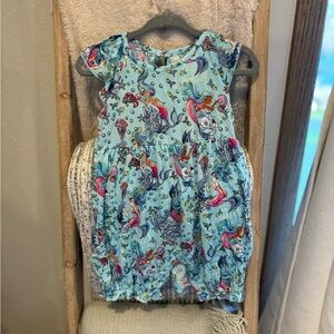 Birdie Bean Kaia Mermaid Bubble Romper 12-18m EUC